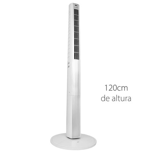 Ventilador de Torre Spirit TS1200 com 3 Velocidades, Função Oscilante e Controle Remoto – Branco