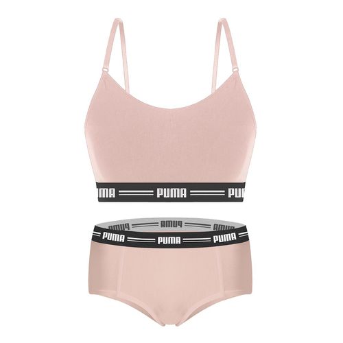 Kit Puma Top Modal Stretch + Calcinha Mini Boxer Feminino - Rosa