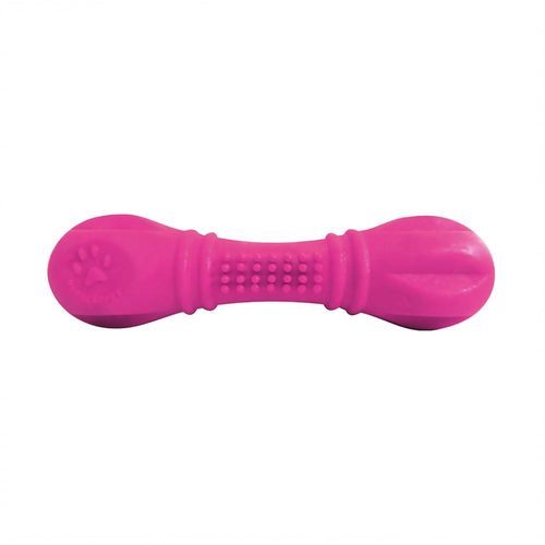 Osso Especial Brinquedo Borracha Pet N º 1 Tam P Rosa