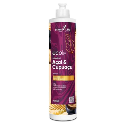 Shampoo Ecoliv Açai E Cupuaçu - Natulife 490ml