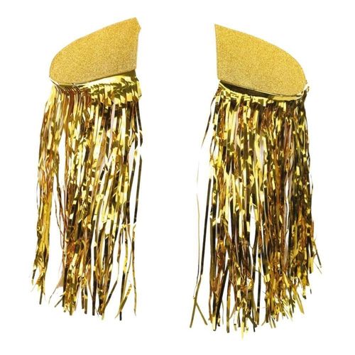Ombreira Metalizada Fantasia De Carnaval E Festas Cor Dourado