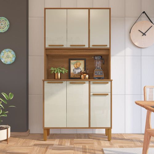 Cozinha Compacta Indekes Lagos com 6 Portas e 1 Gaveta – 90,6cm de Largura