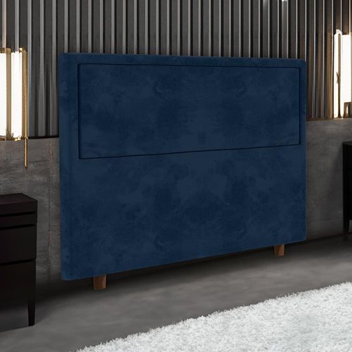 Cabeceira para Cama Box King Size Portobel Evelyn com Revestimento em Suede – 195cm de largura