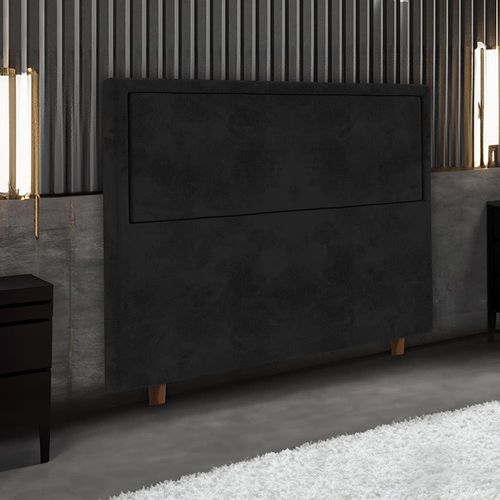 Cabeceira para Cama Box Queen Size Portobel Evelyn com Revestimento em Suede – 160cm de largura