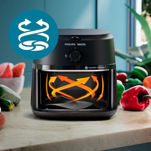 Fritadeira Elétrica Air Fryer Philips Walita Série 1000 XL NA130 Sem Óleo 1700W 6,2L – Preta