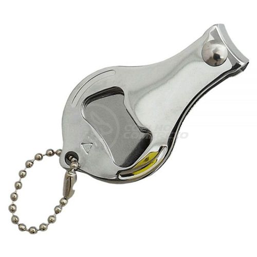 Cortador Unha Com Lixa Aço Inox Abridor Garrafa Redondo