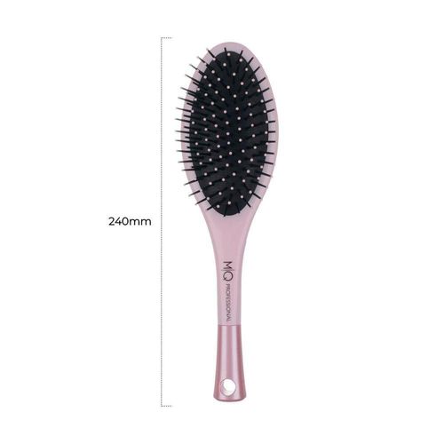 Escova Mq Prof Oval Gde Almofadada Nylon 05.008-quatz Rosa