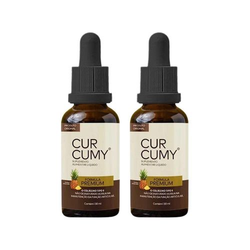 Curcumy - Cúrcuma, Colágeno Tipo Ii E Gengibre - 30ml 2 Mêses - 2 Unidades