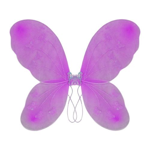 Asa De Borboleta Pink Com Glitter