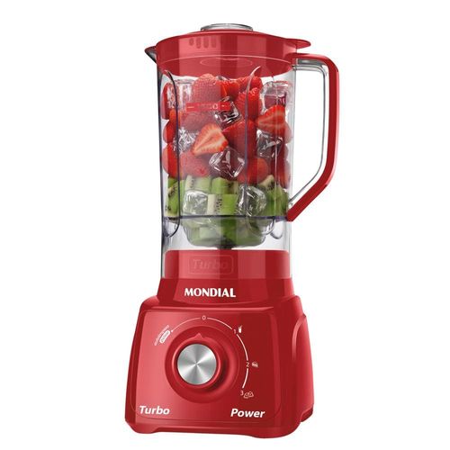 Liquidificador Mondial L99-FR Turbo Power Vermelho com 3 Velocidades - 500W