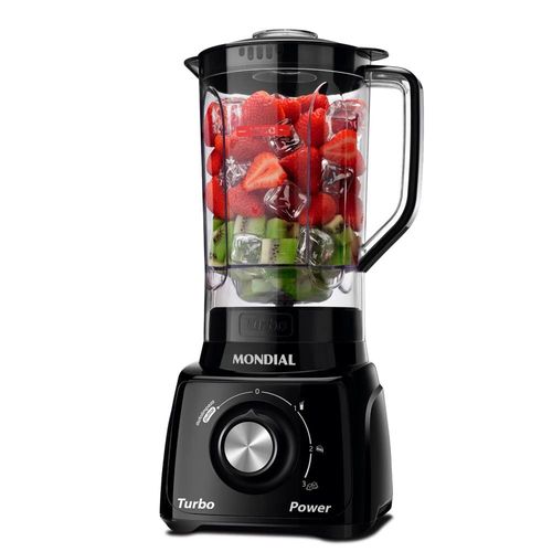 Liquidificador Mondial Turbo Power L-99 FB Preto com 3 Velocidades - 550W