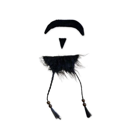 Barba E Bigode De Pirata Com Tranças Caribe