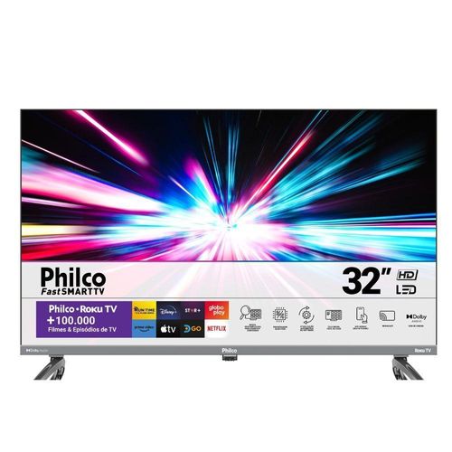 TV 32 Philco Smart LED Roku Dolby Áudio PTV32K34RKGB Bivolt