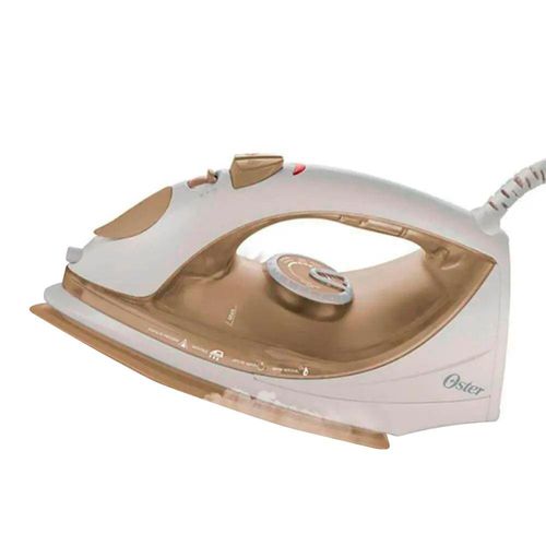 Ferro de Passar a Vapor Base Antiaderente com Spray Oster 5907 – Dourado/Branco