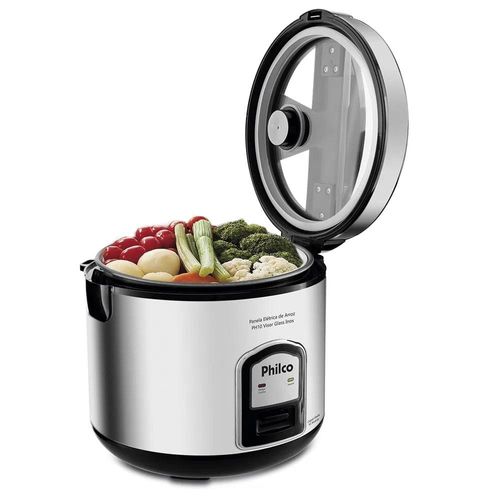 Panela Elétrica de Arroz Philco PH10P Visor Glass 10 Xícaras - Inox