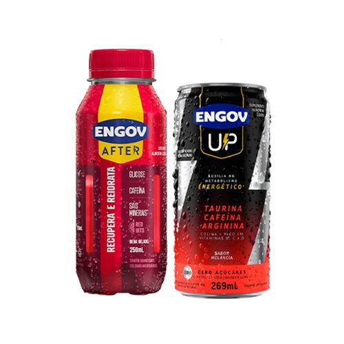Kit 01 Engov After Red Hits 250ml + 01 Engov Up Melancia Lata 269ml