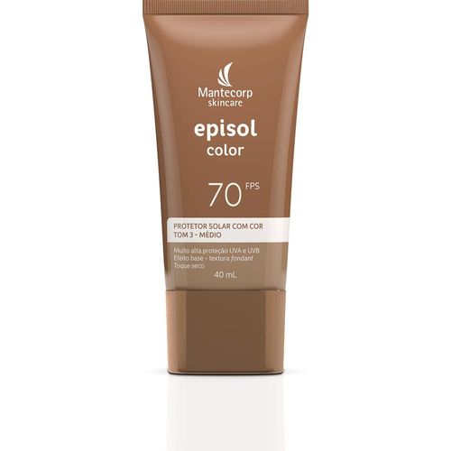 Protetor Solar Facial Episol Color Tom 3 Medio FPS 70 40ml