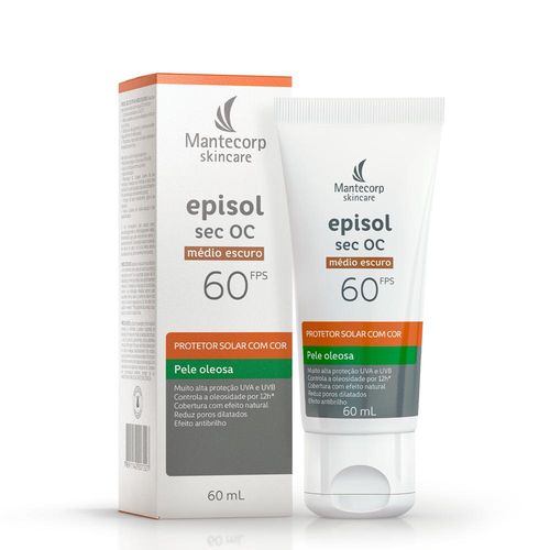 Protetor Solar Episol Sec OC FPS60 Medio Escuro 60ml