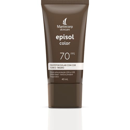 Protetor Solar Facial Episol Color Tom 5 Negro FPS 70 40ml
