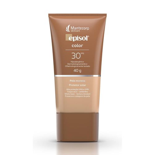 Protetor Solar Facial Episol Color Morena 40g