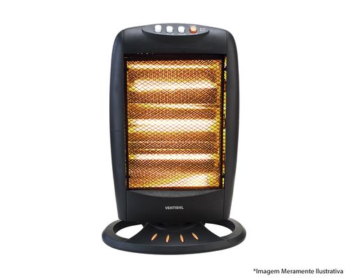 Aquecedor Doméstico Halógeno, Preto, 127v 1200W Ventisol