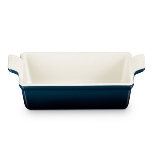 TRAVESSA LE CREUSET HERITAGE RETANGULAR EM CERÂMICA AZUL NUIT 23CM 71104231290001