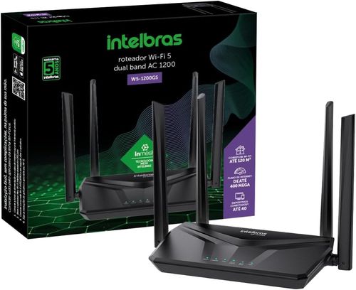 Roteador Dual Band Wifi W5 1200g Gigabit 4 Antenas In Mesh Intelbras