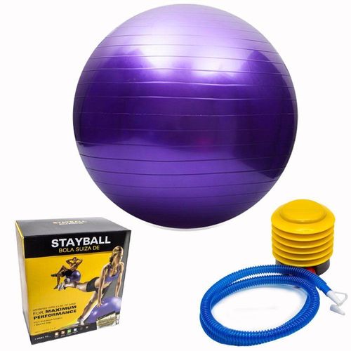 Bola De Pilates E Alongamento 65cm Suporta Até 150 Kg Roxo