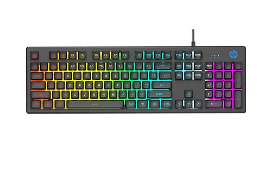 Teclado Gamer HP K500F Led RGB Black 7ZZ97AA#AC4