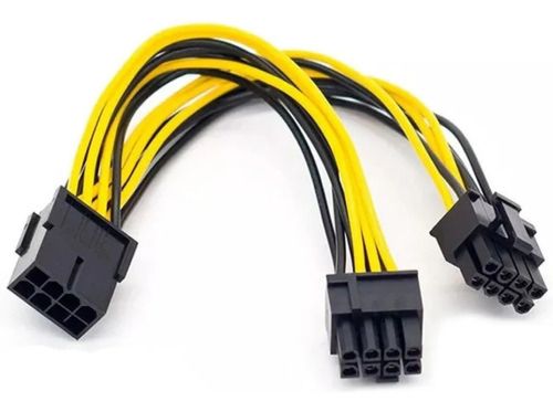 Cabo duplicador pci-express 8 pinos p/ 2 de 8 Pinos Mineração