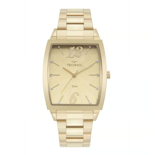 RELÓGIO TECHNOS FEMININO DOURADO QUADRADO 2035MWV/1X