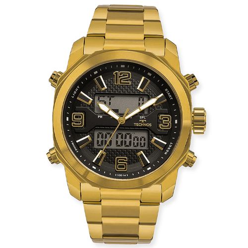 RELÓGIO TECHNOS MASCULINO DOURADO ANADIGI Y0908AAA/1P