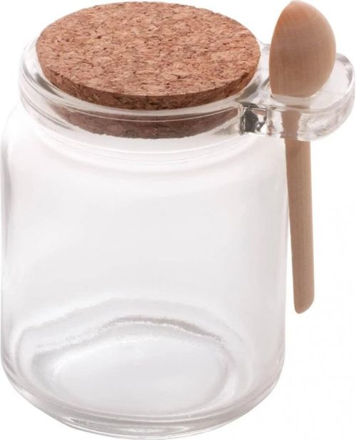 Pote Porta Mantimento Vidro Com Colher E Tampa Rolha - Lyor