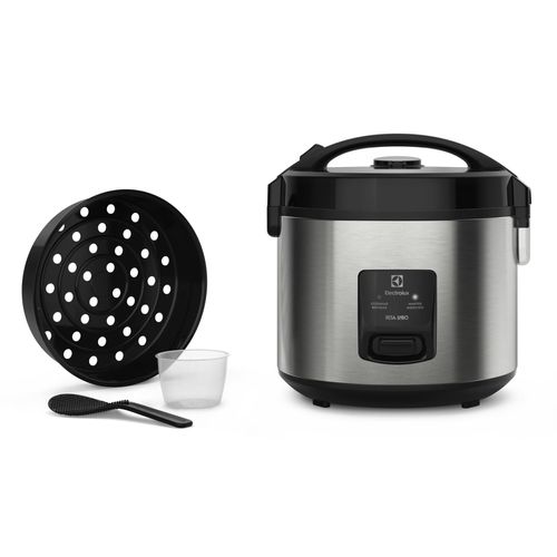 Panela Elétrica de Arroz Electrolux Efficient ERC20 por Rita Lobo com Trava de Segurança 3,5L – Inox e Preta