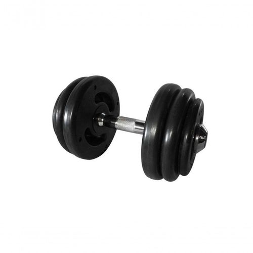 Dumbbell Injetado Com Pegada Cromada Academia Fitness 28Kg. - performance superior