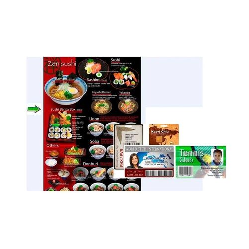 20 Placas 40 Folhas Impimiveis Pvc Crachá Cardápio