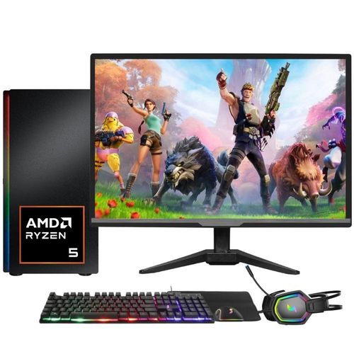 Pc Gamer Skill RGB AMD Ryzen 5 Gráficos Radeon Vega 7 Monitor LED 20 Kit Gamer 16GB DDR4 3200mhz SSD 512GB SGX-0064A