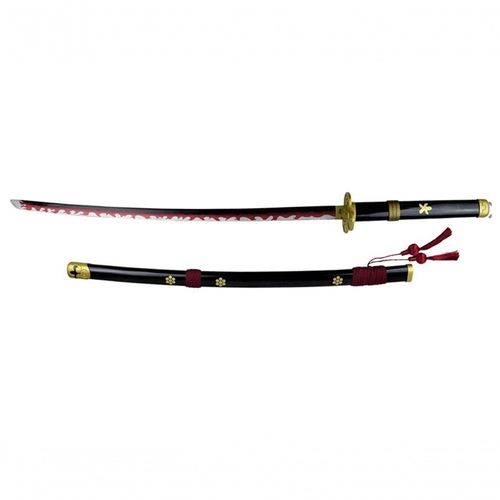 Espada Roronoa Zoro Katana Enma Black Lamina De Bambu Cosplay One Piece Decoração
