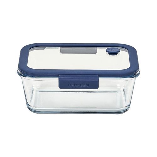 Pote De Vidro Hermético Retangular - Válvula Na Tampa De Vidro - 1200ml - Glacé Z - Neoflam