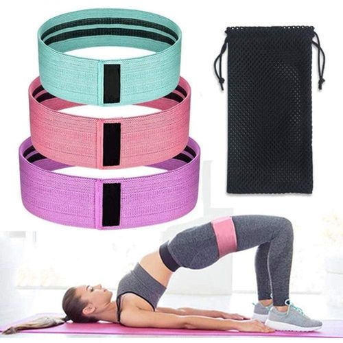 Kit 3 Faixas Elasticas De Exercicios Hip Resistance Bands