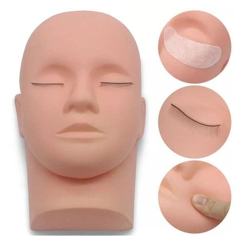 Cabeça De Silicone Maquiagem, Cílios