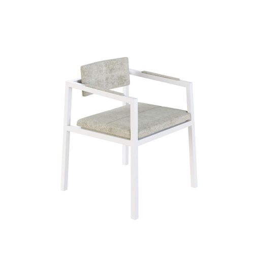 Poltrona Noah Fixa C/4 Pés 78 X 60,5 X 60,5 Cm Pés Brancos. Lautrec Off White Lautrec Off White
