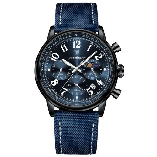 Relógio Esportivo Militar Masculino à Prova D'agua Quartzo Multifuncional Azul