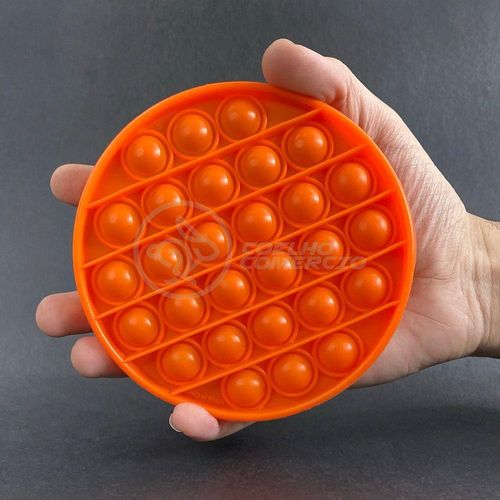 Pop It Circular Anti Bolha Laranja