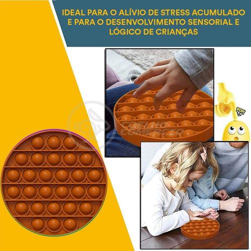 Pop It Circular Anti Sensor Laranja