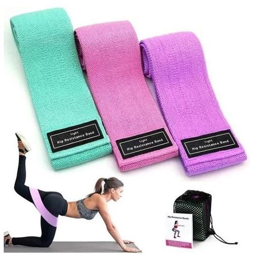 Kit 3 Faixas Elásticas De Exercício Hip Resistance Bands