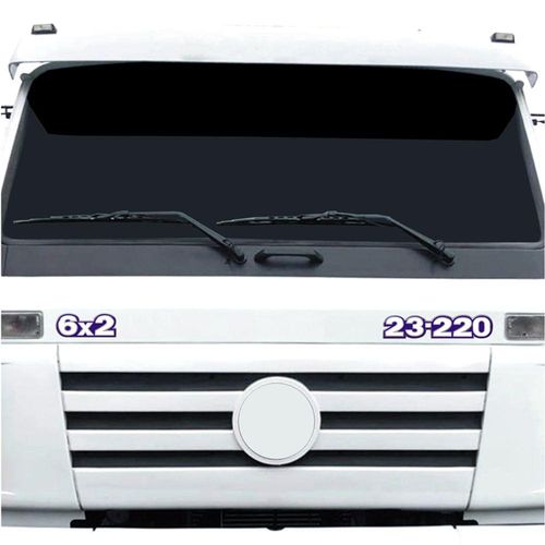 Kit Adesivos Vw 23-220 6x2 Cummins Resinados Etiquetas R878 Preto