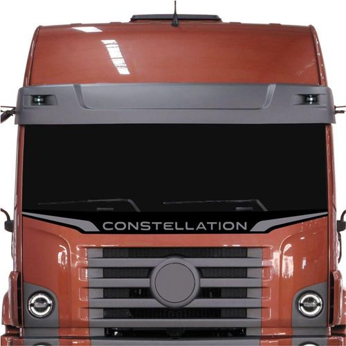 Adesivo Faixa Frontal Parabrisa Grade Constellation Grafite Preto