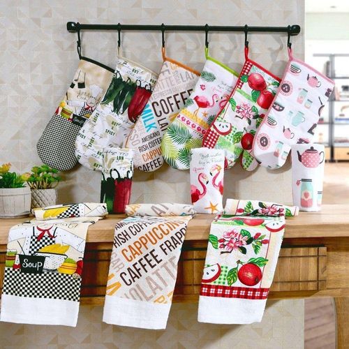 Kit De Cozinha 2 Peças Com Luva E Pano Felpudo Bene Casa