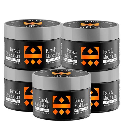 Kit 5 Pomada Para Cabelo Efeito Seco Embaixador 250G